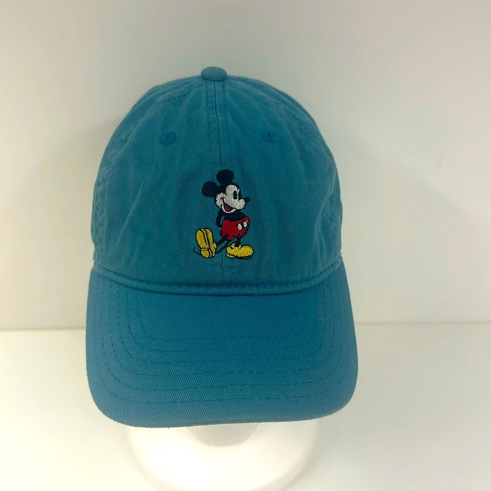 Disney x Junkfood Mickey Mouse Embroidered Logo Baby Blue Hat Vintage Feel Cap